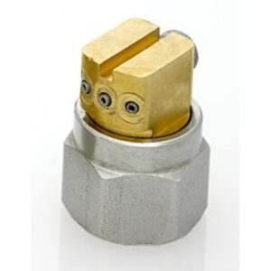 NOZZLE, RIGHT ANGLE, 3 ORI, .020 DIA X 19 DEG